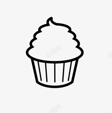 纸杯蛋糕甜点食物图标图标