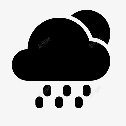 雨大气大气状况图标svg_新图网 https://ixintu.com 云 大气 大气状况 天气 雨 预报