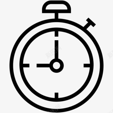 秒表计时器用户界面轮廓图标图标