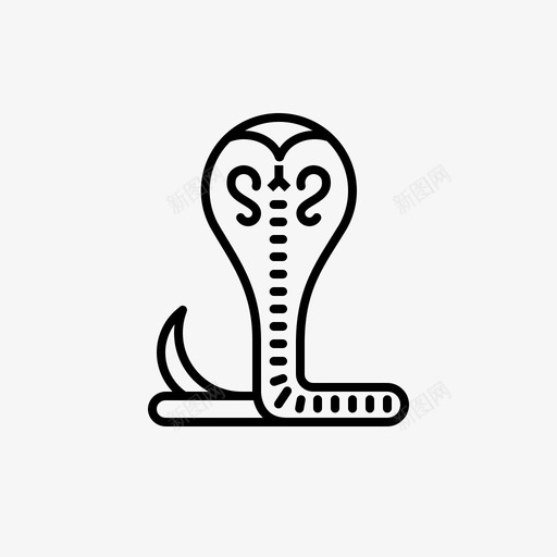 蛇动物印度教图标svg_新图网 https://ixintu.com 什拉文月 动物 印度教 崇拜 蛇