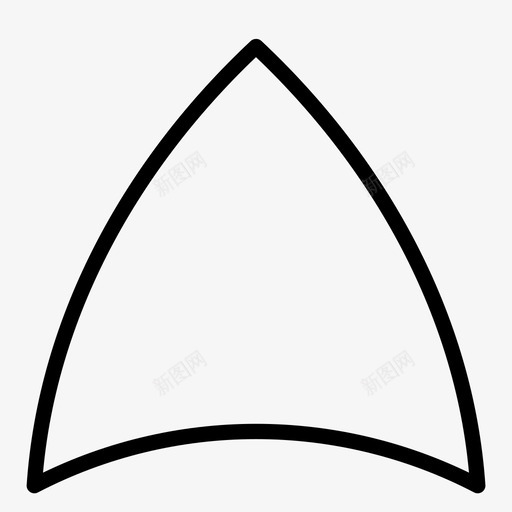 曲线三角形抽象几何图标svg_新图网 https://ixintu.com 几何 形状 抽象 抽象三角形 曲线三角形