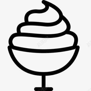 冰淇淋甜点吃的图标图标
