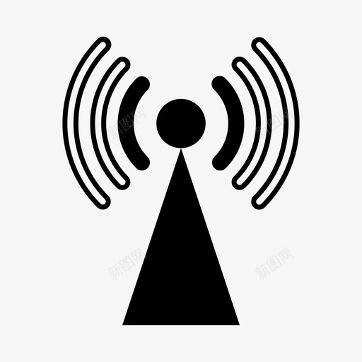 wifi塔信号音量图标svg_新图网 https://ixintu.com wifi塔 wifi状态 信号 无线 音量
