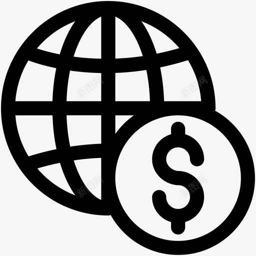 全球商务国际全球金融图标svg_新图网 https://ixintu.com 全球商务 全球金融 国际 欧元 汇率 电子商务 经济 美元 货币 金融和支付可爱的图标 银行