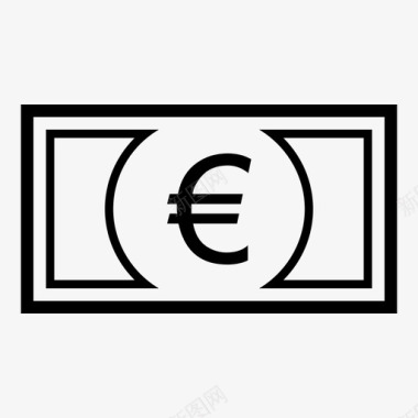欧元票据购买图标图标
