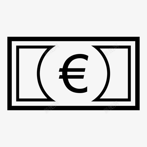 欧元票据购买图标svg_新图网 https://ixintu.com 兑换 出售 支付 欧元 票据 财富 货币 购买 转移