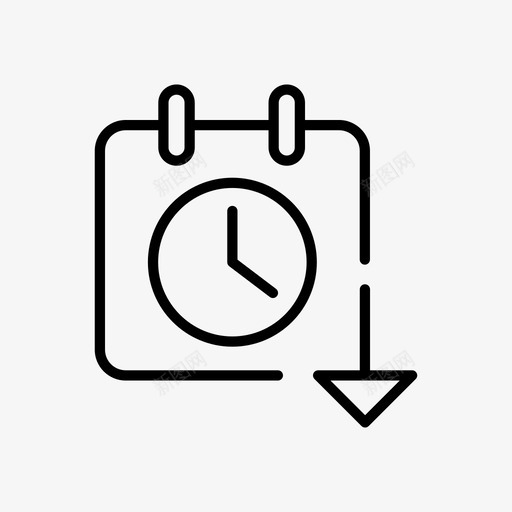 时间表持续时间工作完成图标svg_新图网 https://ixintu.com 作业数据 工作完成 工作时间 持续时间 时间表下载