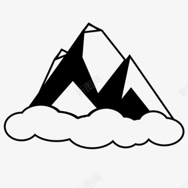 珠穆朗玛峰探险攀爬图标图标