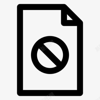 阻止文件文档文档纸张图标图标
