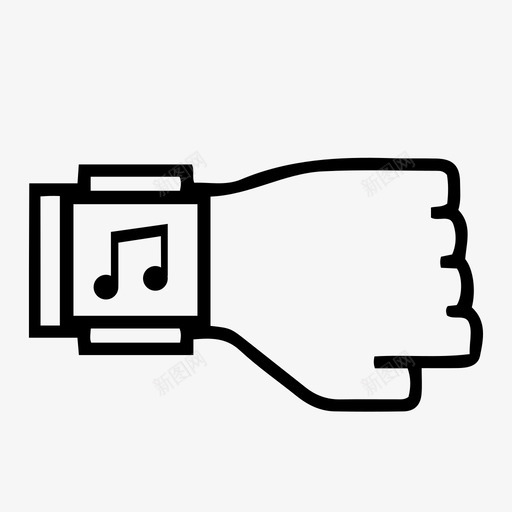音乐智能手表安卓手表苹果手表图标svg_新图网 https://ixintu.com 安卓手表 苹果手表 音乐手表 音乐智能手表