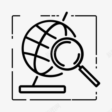 全球搜索国际搜索引擎优化图标图标