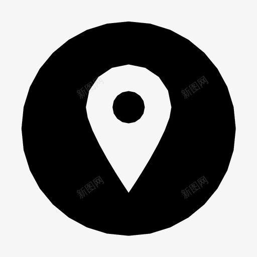 pin地址gps图标svg_新图网 https://ixintu.com gps pin 位置 地图 地址