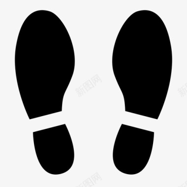 鞋底脚印图标图标