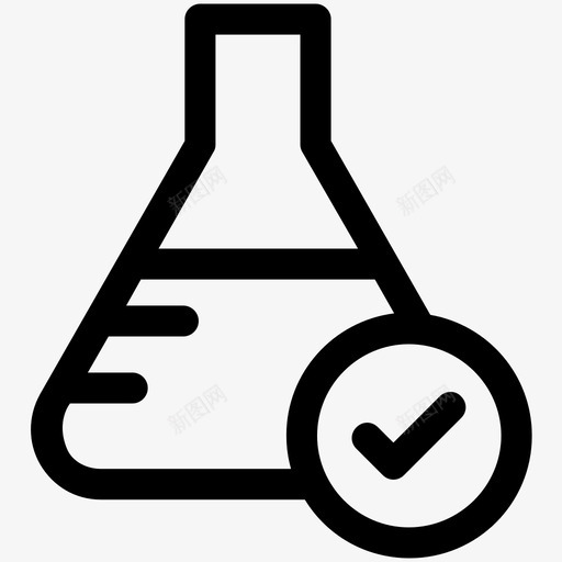 锥形瓶化学瓶化学图标svg_新图网 https://ixintu.com 化学 化学瓶 实验室 科学和技术可爱的图标 锥形瓶