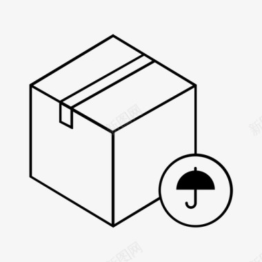 箱子送货保险图标图标