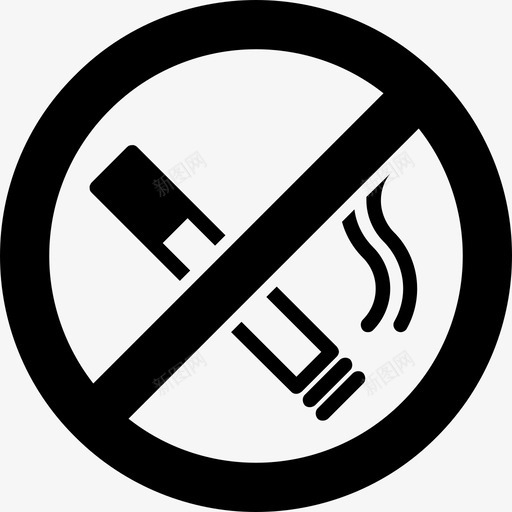 禁烟癌症香烟图标svg_新图网 https://ixintu.com 烟雾 癌症 禁烟 香烟