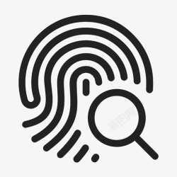 指纹搜索指纹搜索识别身份图标高清图片