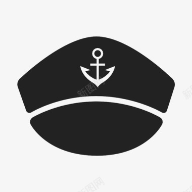 水手帽头饰海军蓝图标图标