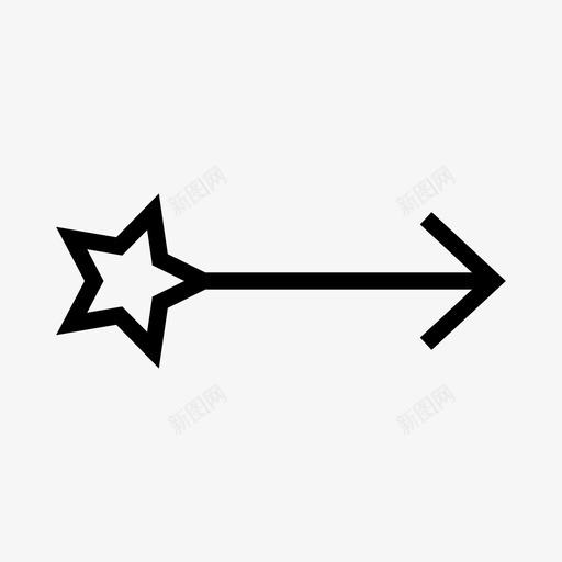 星形端箭头图表图标svg_新图网 https://ixintu.com 图表 星形端 特殊箭头 直线 箭头 箭头卷2