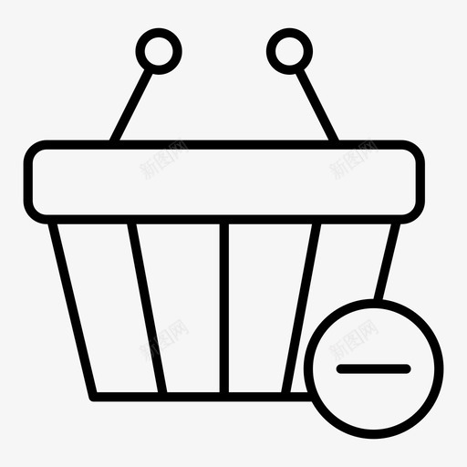购物篮删除电子商务市场图标svg_新图网 https://ixintu.com 在线商店 在线购买 在线购物车 市场 电子商务 购物篮删除 购物车