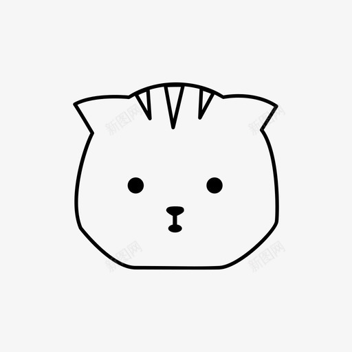 猫中性清醒表情图标svg_新图网 https://ixintu.com 清醒 猫中性 猫图标情绪 眼睛 表情