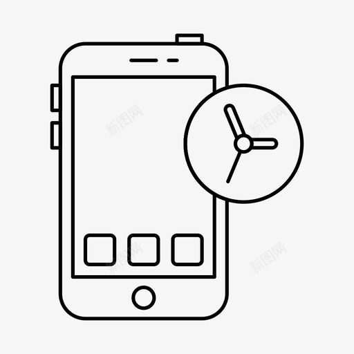 移动时钟设备移动应用程序图标svg_新图网 https://ixintu.com 时间表 智能手机 移动应用程序 移动时钟 网络 设备