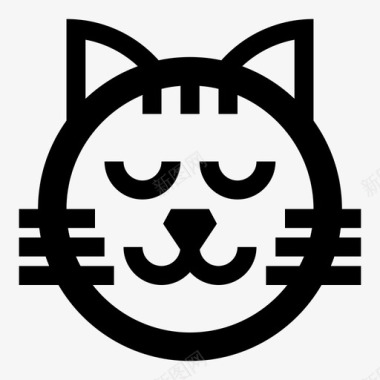 猫动物快乐图标图标