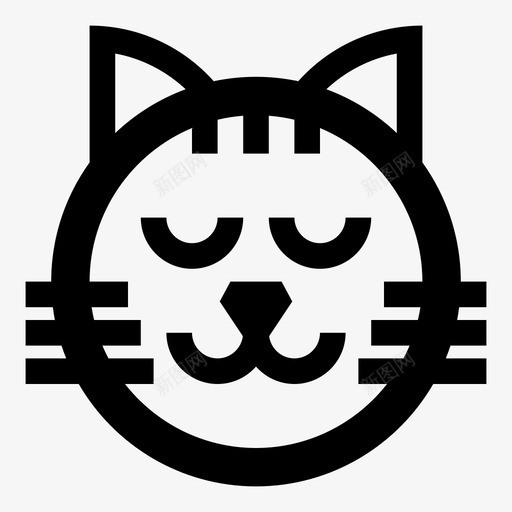 猫动物快乐图标svg_新图网 https://ixintu.com 动物 咕噜声 宠物 快乐 有用的图标动物 猫