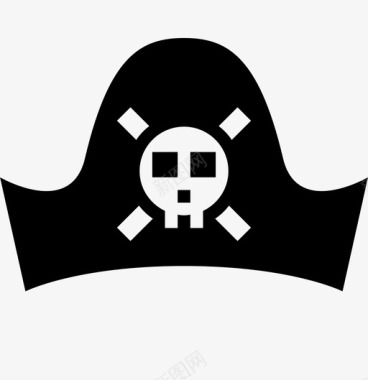 海盗帽旗帜骷髅图标图标
