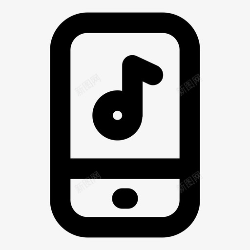 手机音乐音频手机图标svg_新图网 https://ixintu.com 声音音乐大纲粗体 手机 手机音乐 播放器 音符 音频