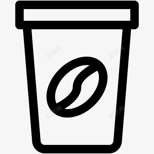 咖啡杯一次性杯纸杯图标svg_新图网 https://ixintu.com 一次性杯 咖啡杯 外卖咖啡 教育图标集 纸杯