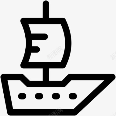 船游轮商船图标图标