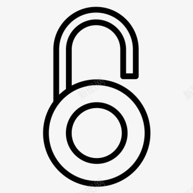 圆形组合锁打开挂锁密码图标图标