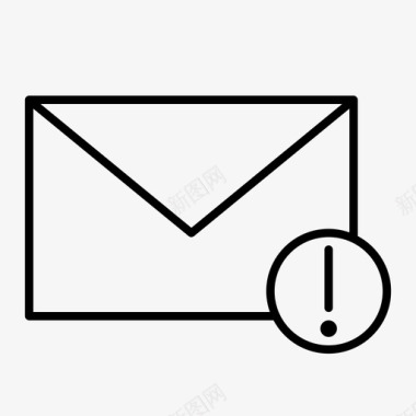 电子邮件警告信封信件图标图标