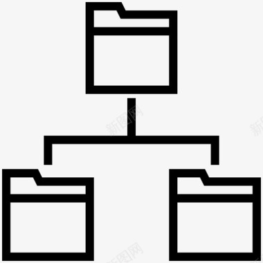 服务器文件夹已连接文件夹文件夹层次结构图标图标