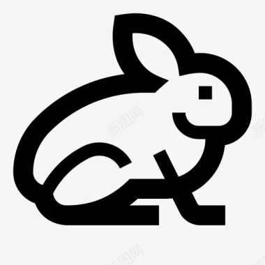 兔子动物哺乳动物图标图标