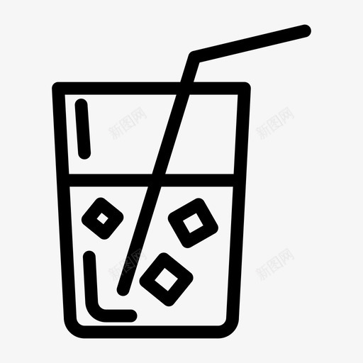 果汁饮料鸡尾酒图标svg_新图网 https://ixintu.com 吸管 杯子 果汁 果汁杯 食品和饮料 饮料 鸡尾酒