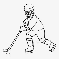 熘冰场涂鸦冰球加拿大球员图标高清图片