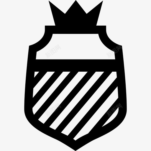 有条纹和皇冠的盾牌形状奖品图标svg_新图网 https://ixintu.com 奖品 形状 有条纹和皇冠的盾牌