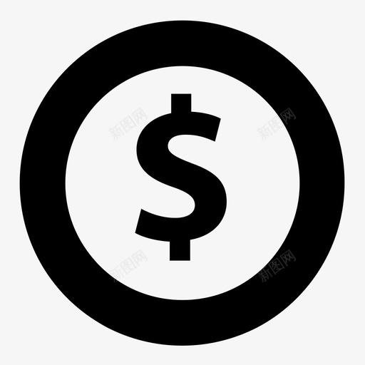 钱硬币成本图标svg_新图网 https://ixintu.com 厚 成本 支付 硬币 美元 钱