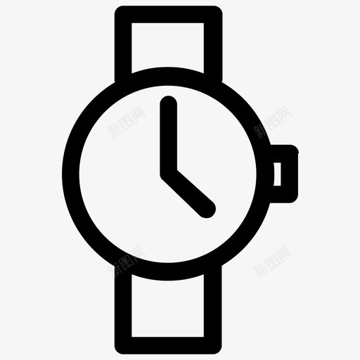 手表配件时钟图标svg_新图网 https://ixintu.com 手腕 手表 指针 时钟 时间 衣服 配件 钟表