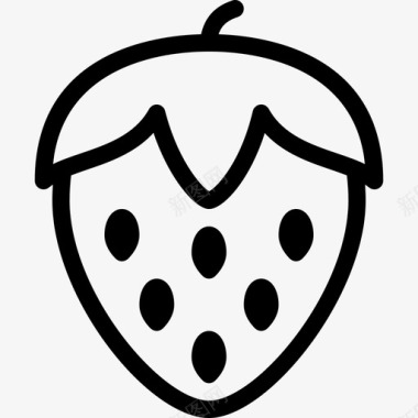 草莓新鲜水果图标图标