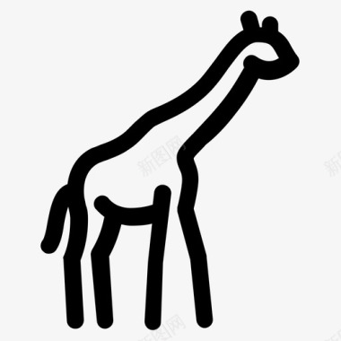 长颈鹿非洲长颈图标图标