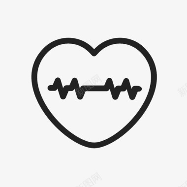 心律失常症状脉搏图标图标