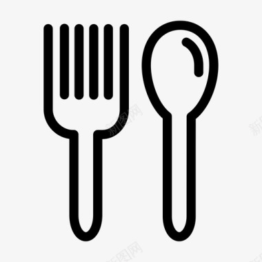 采购产品餐具叉子和勺子银器图标图标