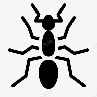蚂蚁虫子蚁群图标图标