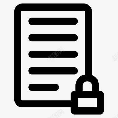 纸张锁定文档表格图标图标