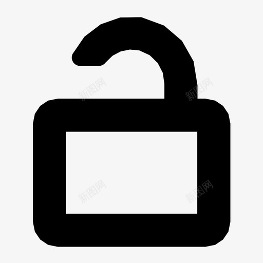 开锁不安全挂锁图标svg_新图网 https://ixintu.com 不安全 安全 开锁 挂锁