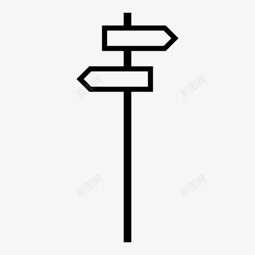 路标十字路口方向图标svg_新图网 https://ixintu.com 十字路口 导航 方向 标牌 路标 路标指示路线 路线