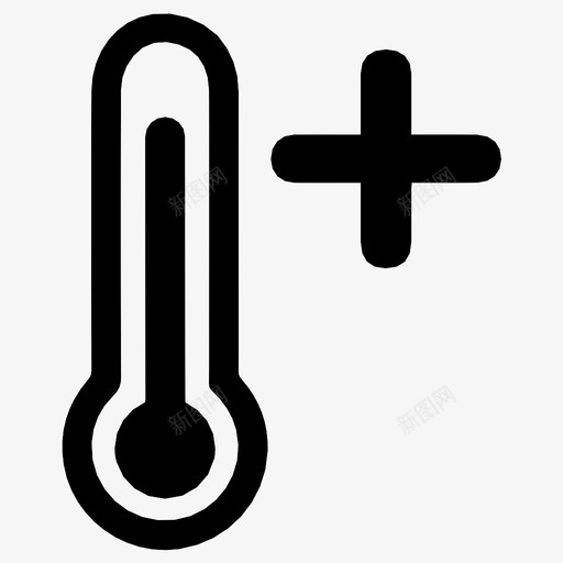 高温发热体温计图标svg_新图网 https://ixintu.com 体温计 发热 高温